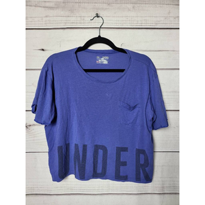 Under Armour Girls T-Shirt Purple Short Sleeve Scoop Neck Pocket Activewear XL‎